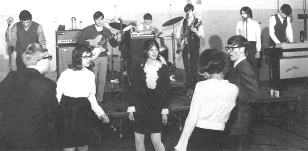 Kindred Spirit — a Johnstown, PA band performing at a dance in the late 1960s